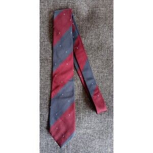 Tie 70s 80s 90s Y2K Mens John Kent Red Gray Striped Skinny 2.75 Wide 53 Long
